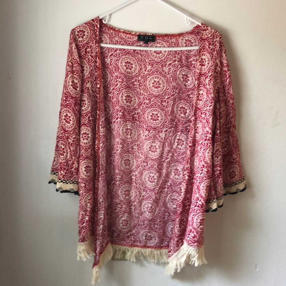 POL Red and Cream kimono